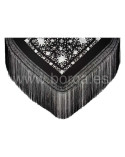 Natural silk hand embroidered Manila shawl