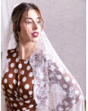Mantilla bordada a mano