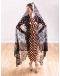 Hand embroidered Spanish mantilla