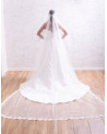 Velo de novia blanco