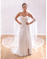 Velo de novia blanco