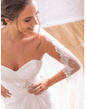 Velo de novia blanco