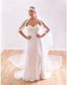 Velo de novia blanco